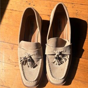 Steve Madden Tan Suede Tassel Loafers